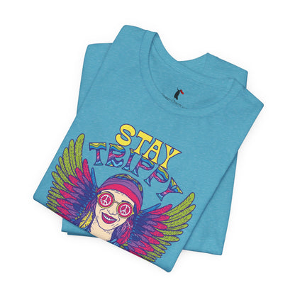 Hippie T-Shirt — "Stay Trippy Little Hippie" Retro Psychedelic Tee