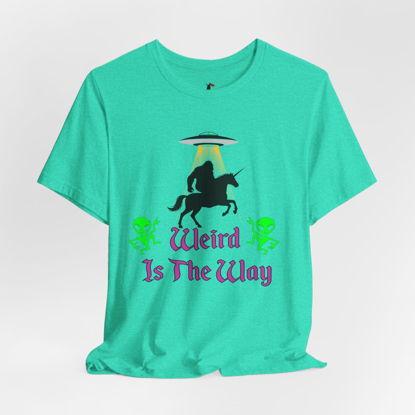 Weird Is The Way Tee — Retro UFO Horse Silhouette Halloween T-Shirt