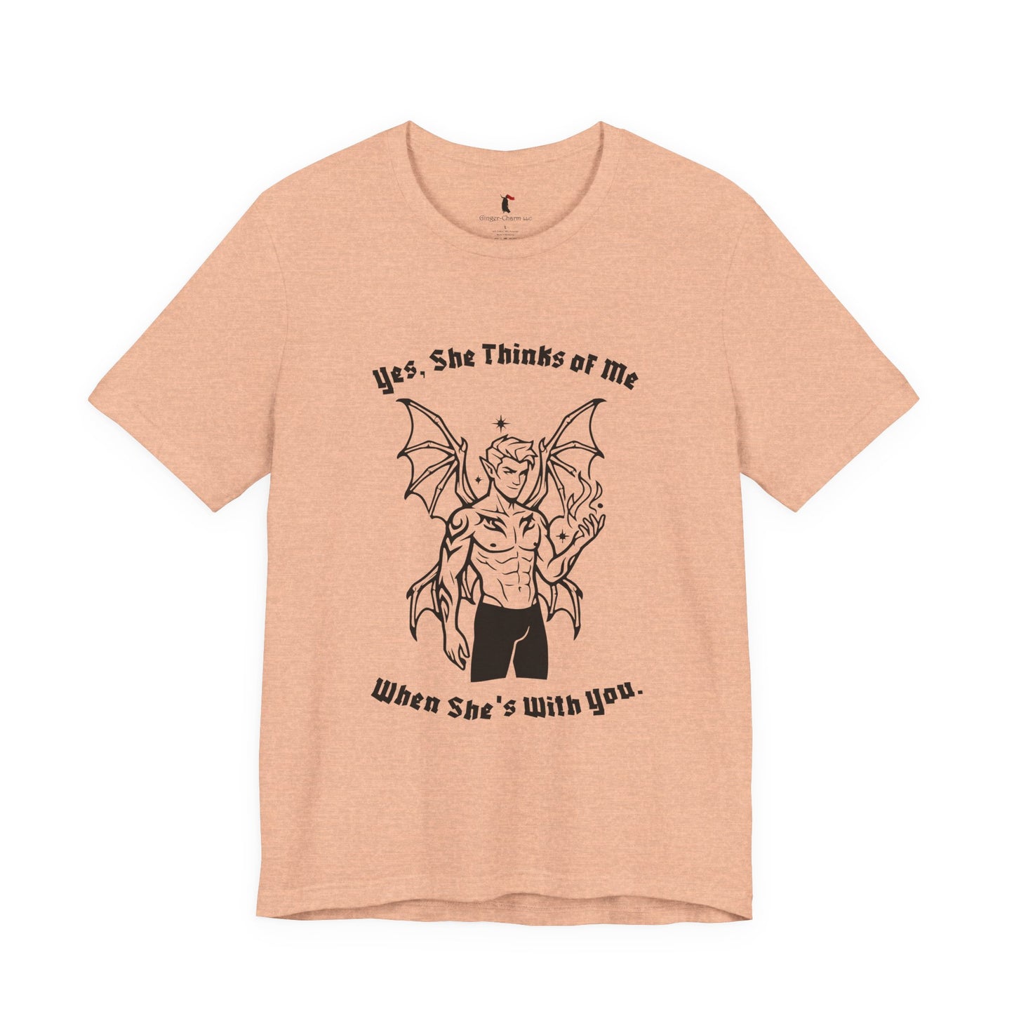 Fae Boy Graphic Tee — “Yes, She Thinks of Me When She’s With You”