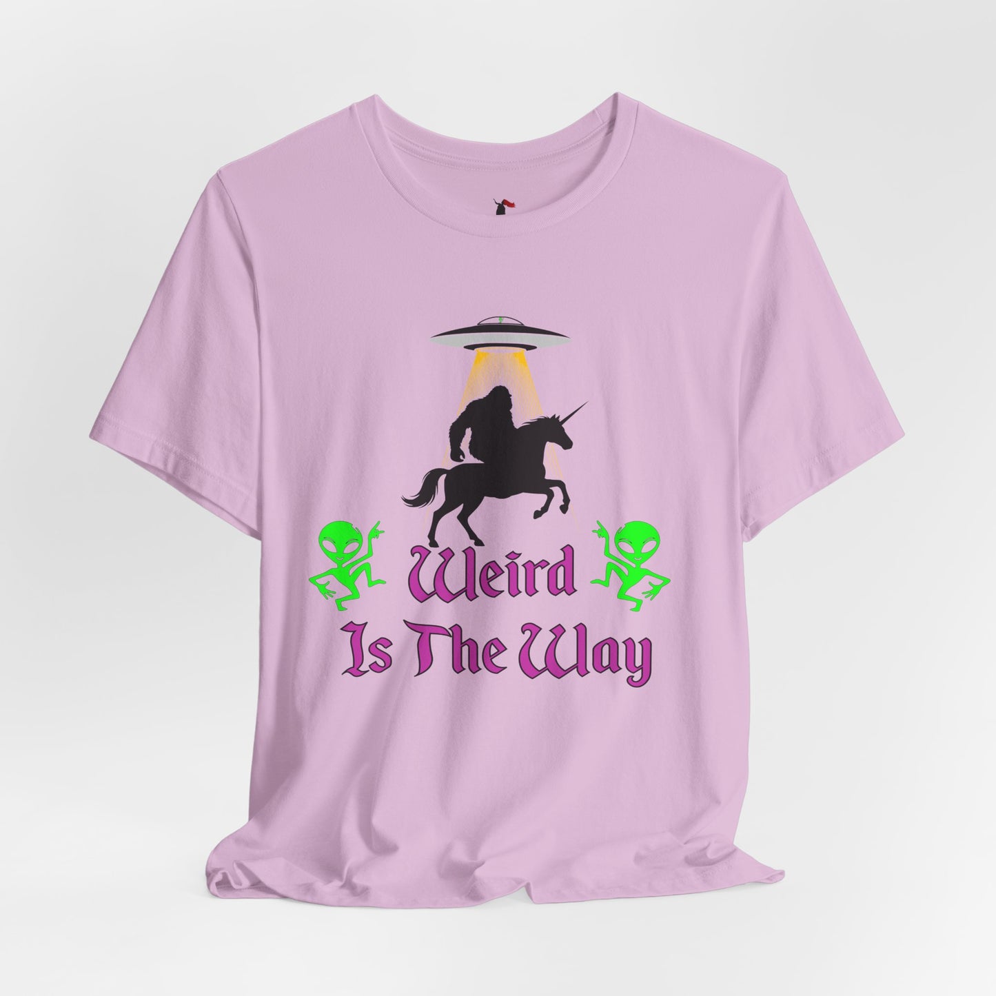 Weird Is The Way Tee — Retro UFO Horse Silhouette Halloween T-Shirt