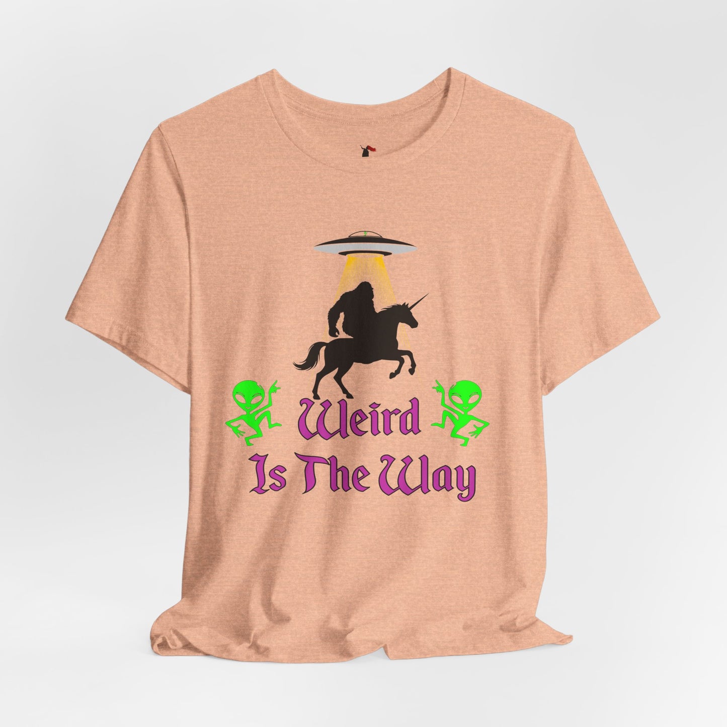 Weird Is The Way Tee — Retro UFO Horse Silhouette Halloween T-Shirt