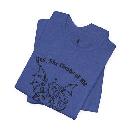 Fae Boy Graphic Tee — “Yes, She Thinks of Me When She’s With You”
