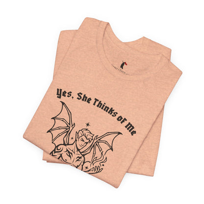 Fae Boy Graphic Tee — “Yes, She Thinks of Me When She’s With You”