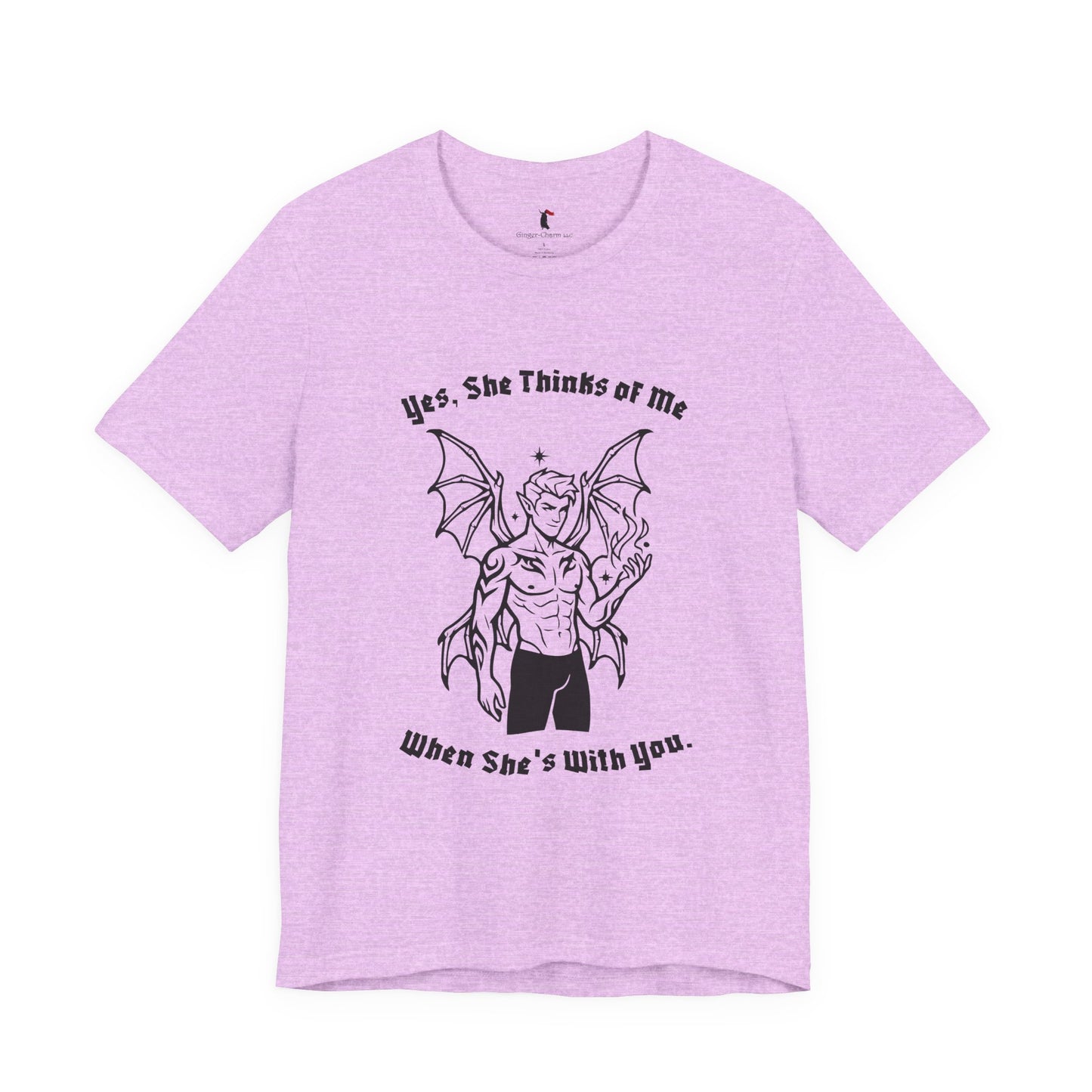 Fae Boy Graphic Tee — “Yes, She Thinks of Me When She’s With You”
