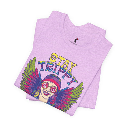 Hippie T-Shirt — "Stay Trippy Little Hippie" Retro Psychedelic Tee
