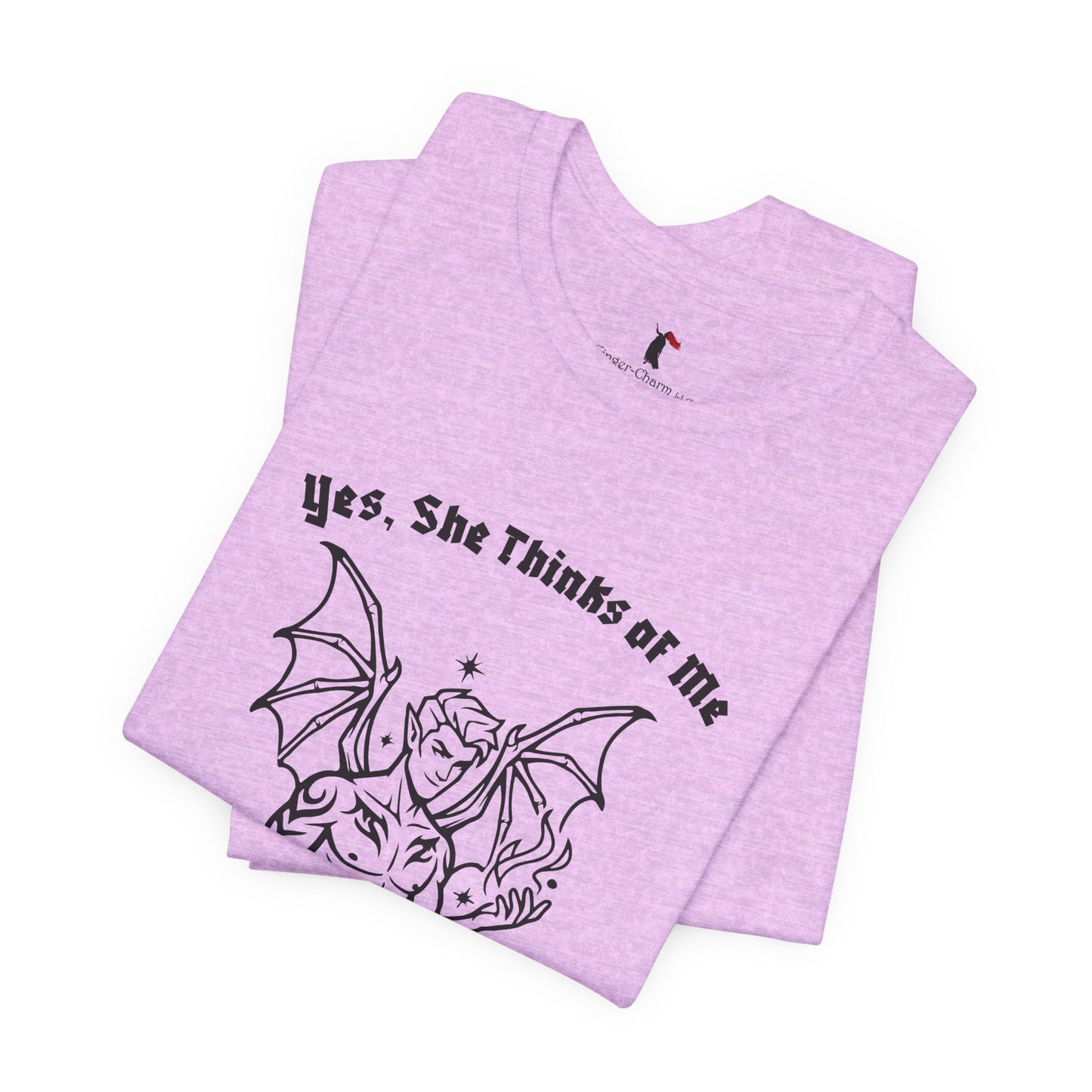 Fae Boy Graphic Tee — “Yes, She Thinks of Me When She’s With You”