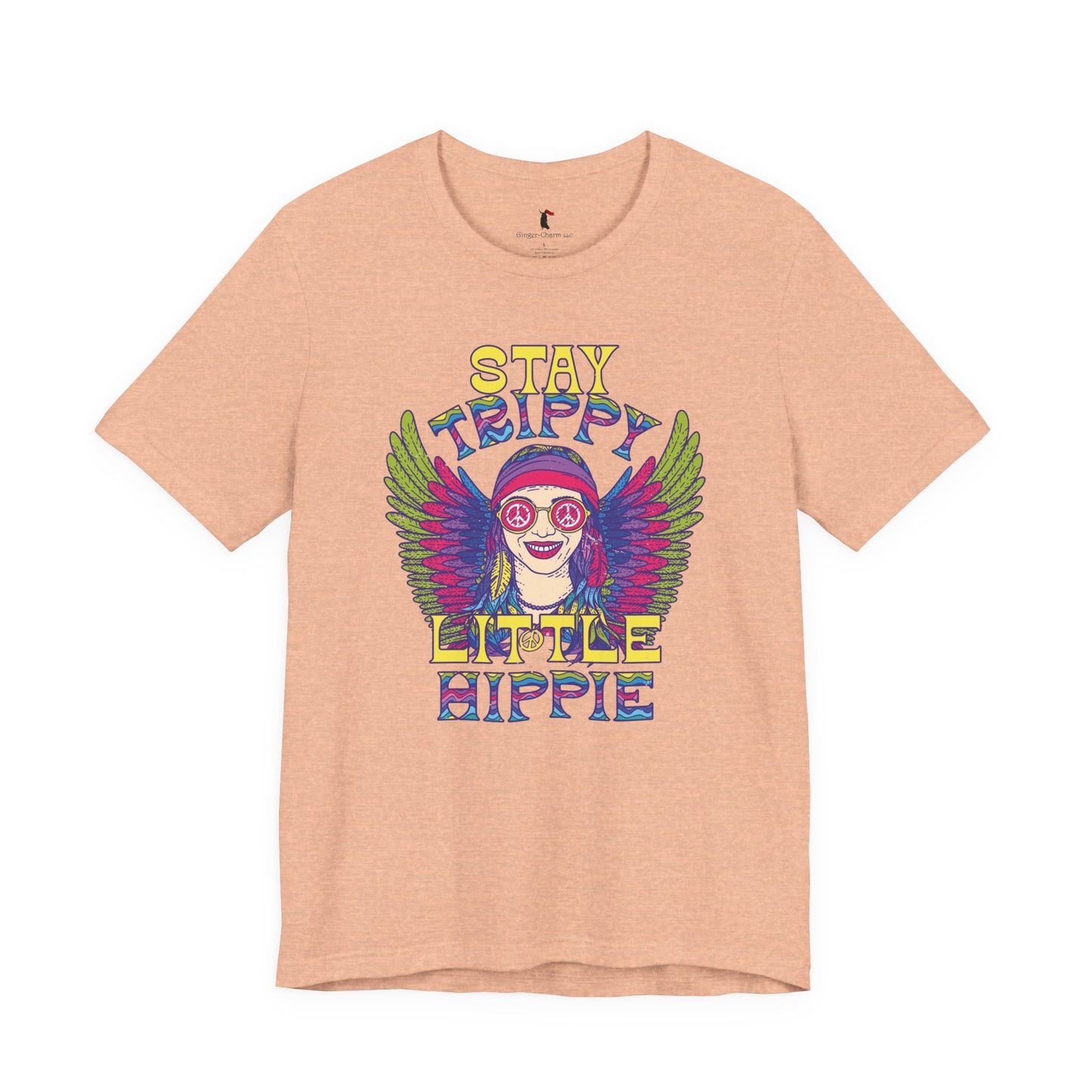 Hippie T-Shirt — "Stay Trippy Little Hippie" Retro Psychedelic Tee