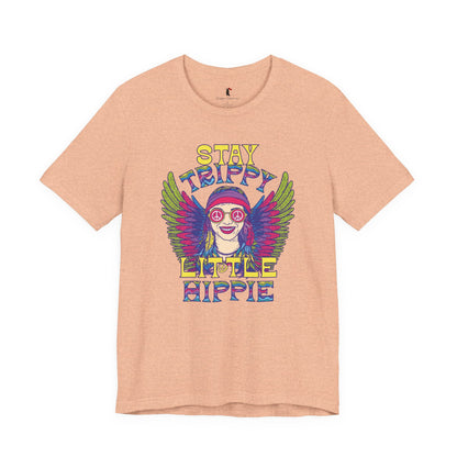 Hippie T-Shirt — "Stay Trippy Little Hippie" Retro Psychedelic Tee