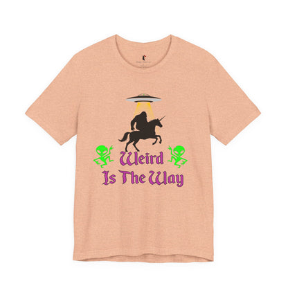 Weird Is The Way Tee — Retro UFO Horse Silhouette Halloween T-Shirt
