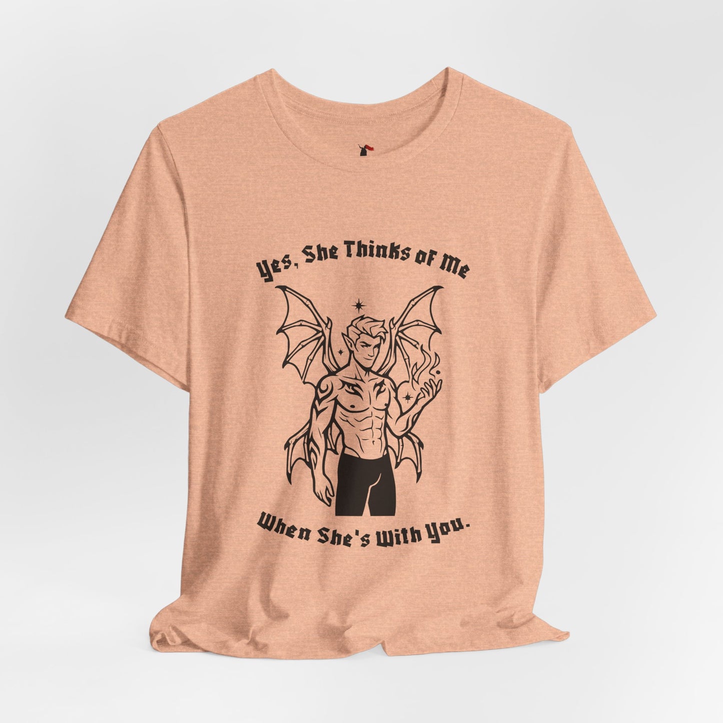 Fae Boy Graphic Tee — “Yes, She Thinks of Me When She’s With You”