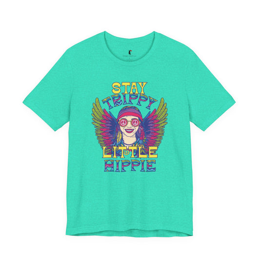 Hippie T-Shirt — "Stay Trippy Little Hippie" Retro Psychedelic Tee