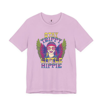 Hippie T-Shirt — "Stay Trippy Little Hippie" Retro Psychedelic Tee