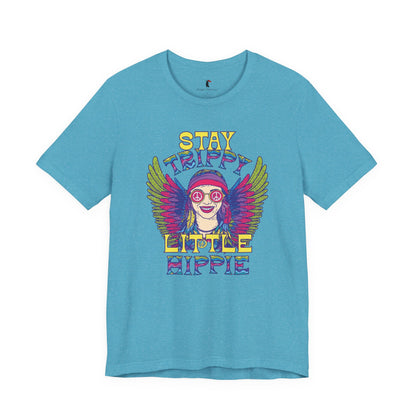 Hippie T-Shirt — "Stay Trippy Little Hippie" Retro Psychedelic Tee
