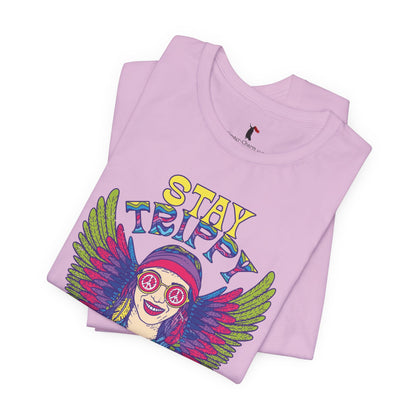 Hippie T-Shirt — "Stay Trippy Little Hippie" Retro Psychedelic Tee