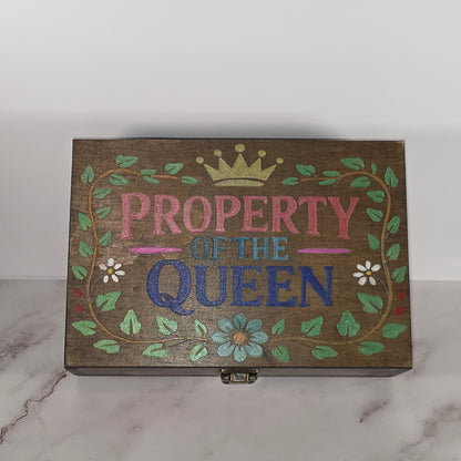 Walnut Keepsake Box - Property of the Queen