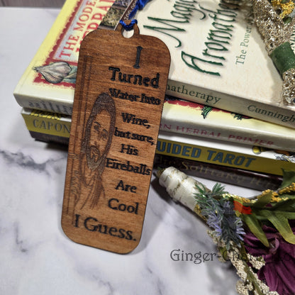 Bookmark-Wood-Laser engraved-Divine Humor - Fireballs
