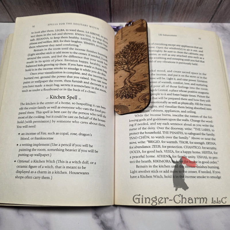Bookmark-Wood-Laser engraved- Tree of Life