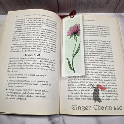 Bookmark-Painting-Laminated-Rosy-Pink Blossom