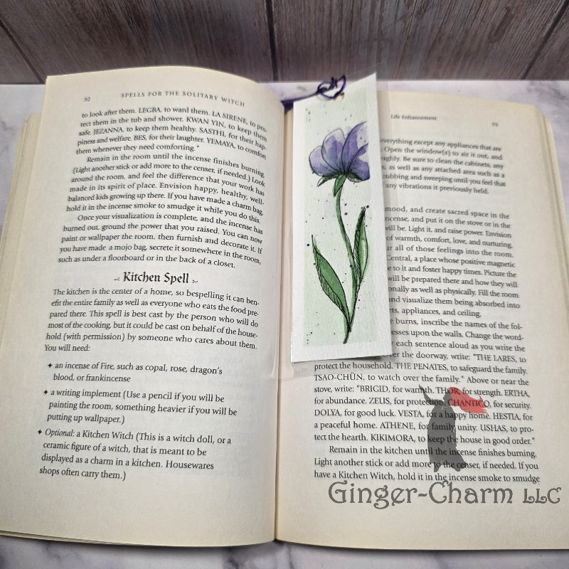 Bookmark-Painting-Laminated-Lavender Blossom