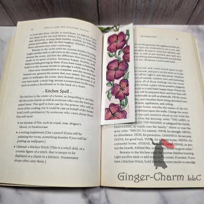 Bookmark-Painting-Laminated-Pink Floral