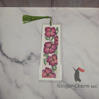 Bookmark-Painting-Laminated-Pink Floral