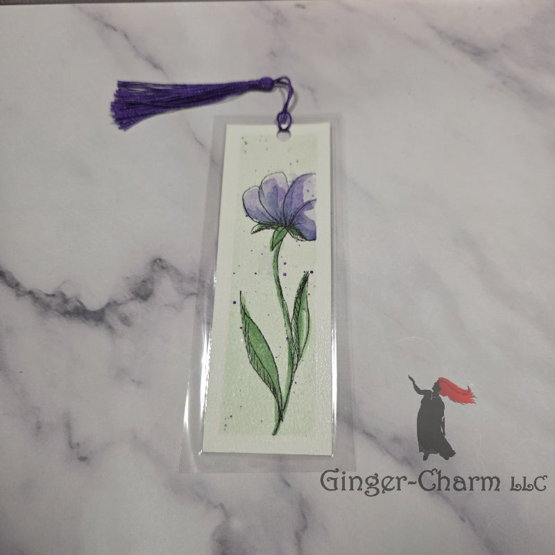 Bookmark-Painting-Laminated-Lavender Blossom