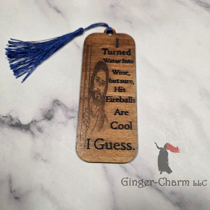 Bookmark-Wood-Laser engraved-Divine Humor - Fireballs