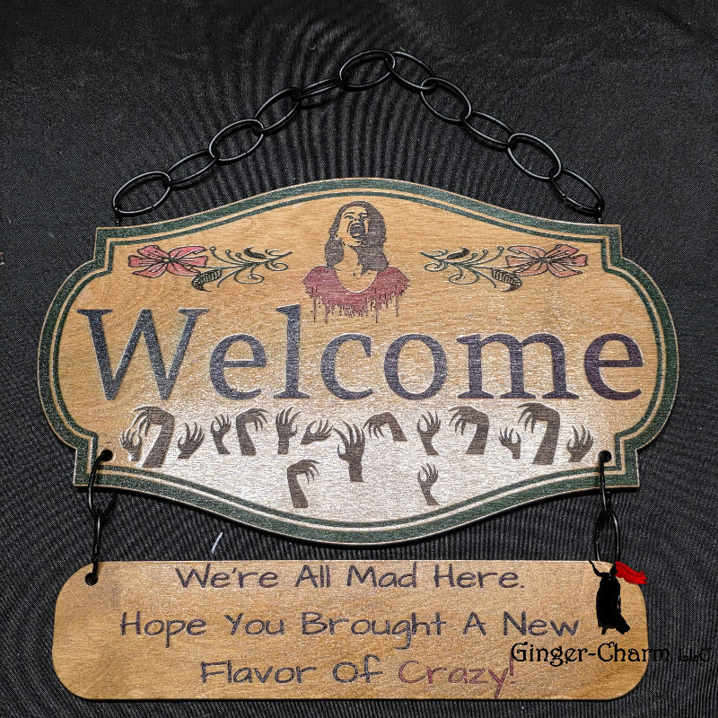 Wooden Sign - Two Tiered - Mad House