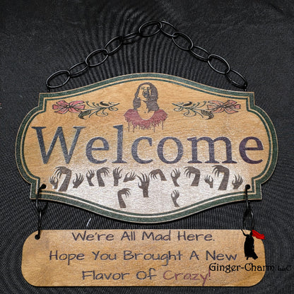 Wooden Sign - Two Tiered - Mad House