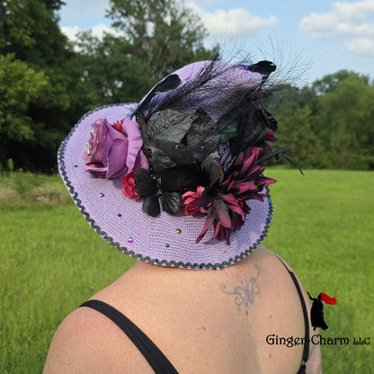 Witch Hat - Gothic Violet Butterfly