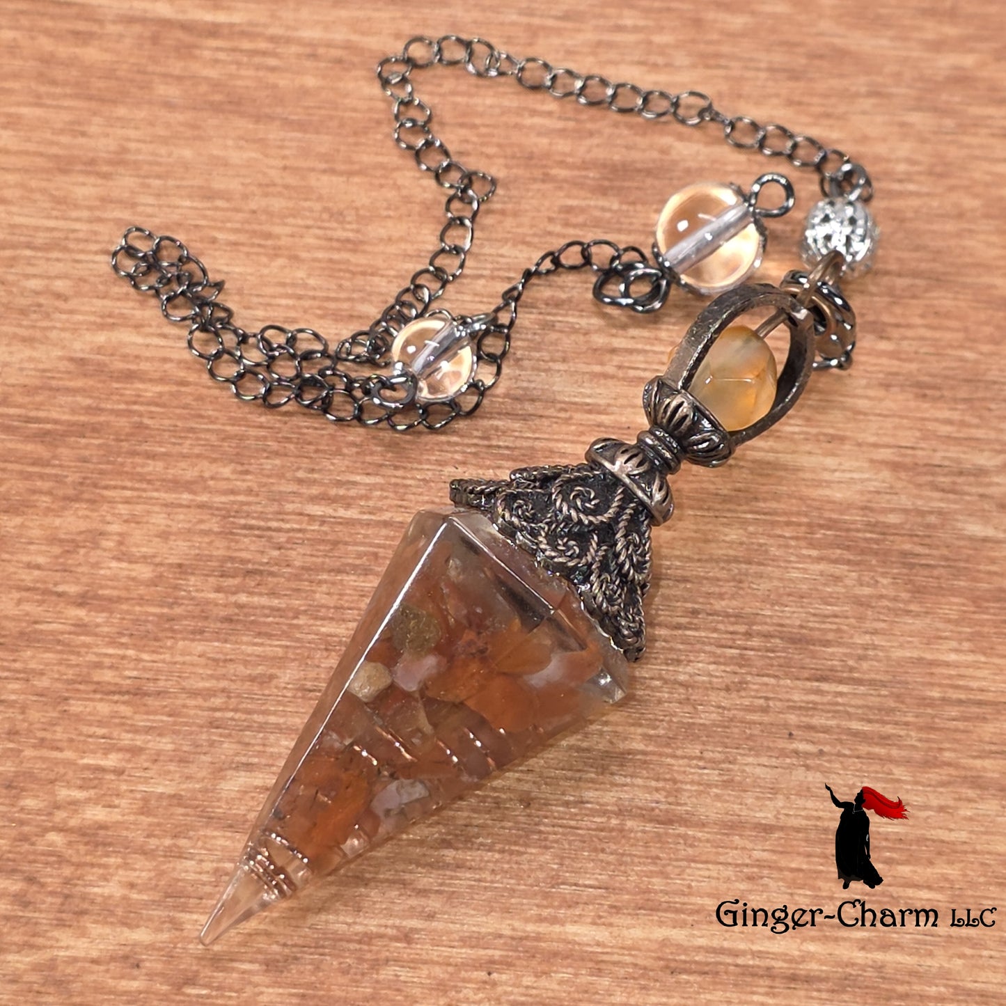 Pendulum - Resin & Crushed Gemstone