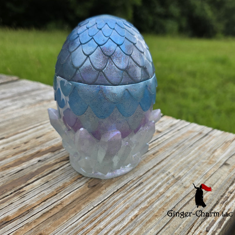 Dragon Egg Stash Jar - Glacier Dragon