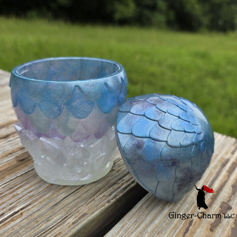 Dragon Egg Stash Jar - Glacier Dragon