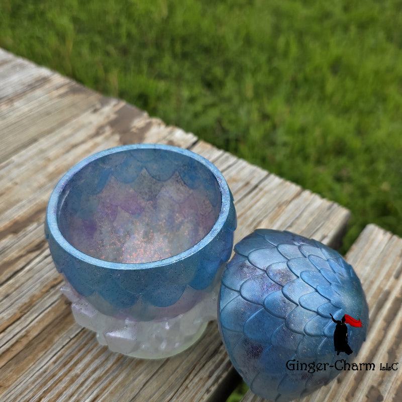 Dragon Egg Stash Jar - Glacier Dragon