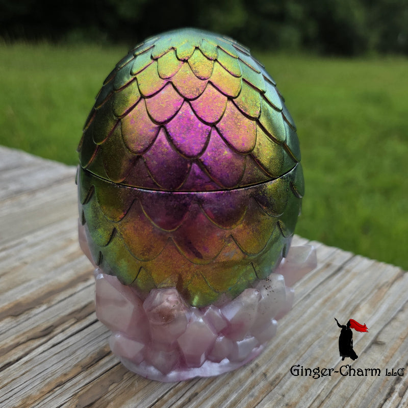 Dragon Egg Stash Jar - Iridescent Forest
