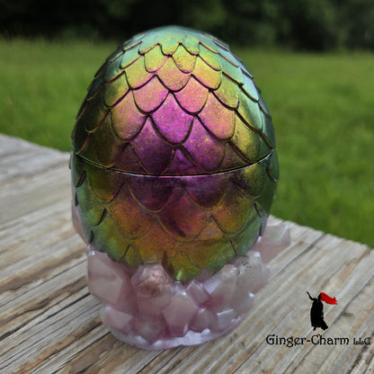 Dragon Egg Stash Jar - Iridescent Forest