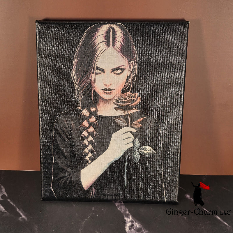 Canvas Painting - Gothic Rose Maiden