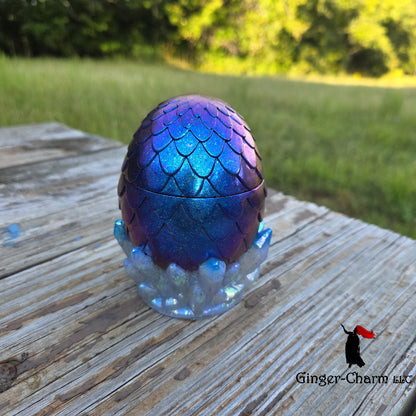 Stormborn Dragon Egg — Handcrafted Resin Stash Jar