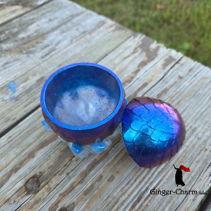 Stormborn Dragon Egg — Handcrafted Resin Stash Jar