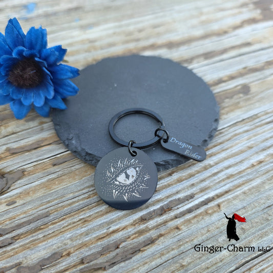 Dragon Rider Laser Engraved Keychain — Fourth Wing Quote