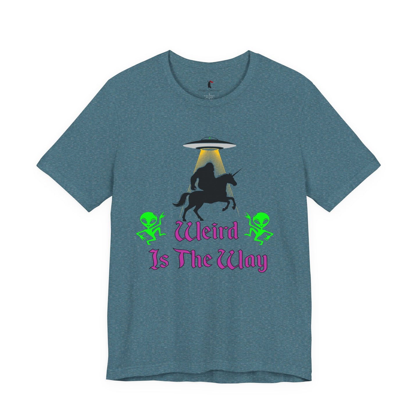 Weird Is The Way Tee — Retro UFO Horse Silhouette Halloween T-Shirt