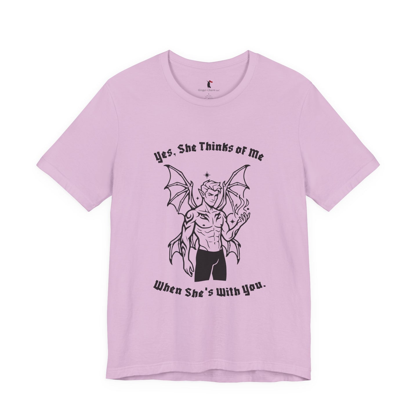 Fae Boy Graphic Tee — “Yes, She Thinks of Me When She’s With You”