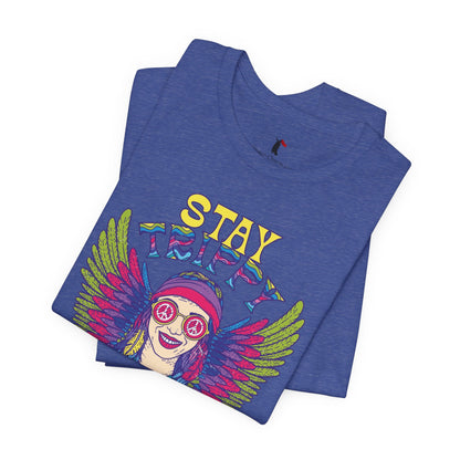 Hippie T-Shirt — "Stay Trippy Little Hippie" Retro Psychedelic Tee