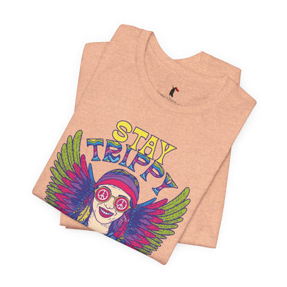 Hippie T-Shirt — "Stay Trippy Little Hippie" Retro Psychedelic Tee