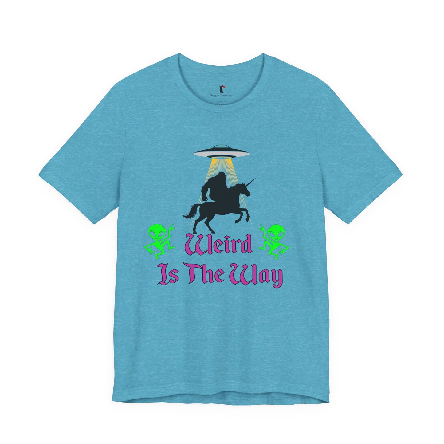 Weird Is The Way Tee — Retro UFO Horse Silhouette Halloween T-Shirt