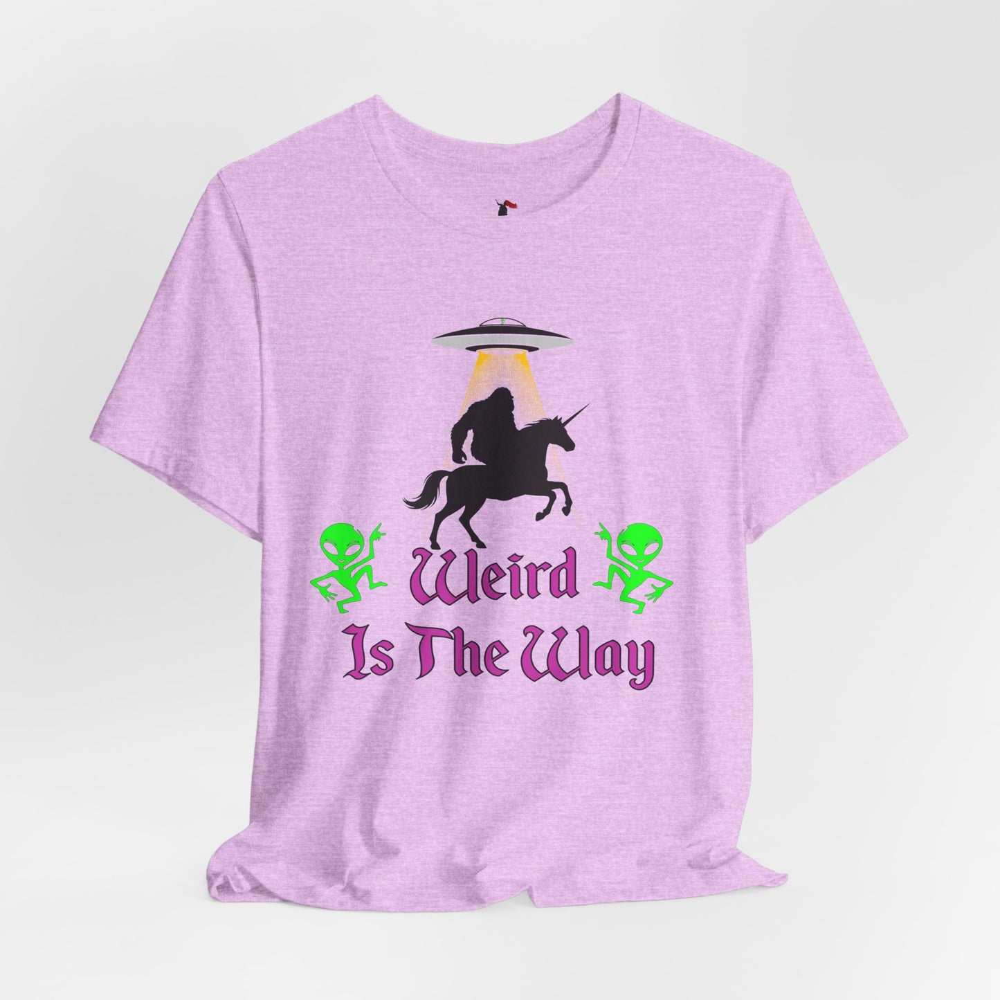 Weird Is The Way Tee — Retro UFO Horse Silhouette Halloween T-Shirt