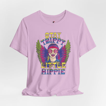 Hippie T-Shirt — "Stay Trippy Little Hippie" Retro Psychedelic Tee
