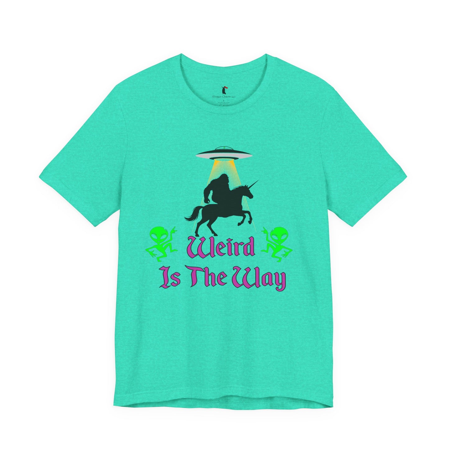 Weird Is The Way Tee — Retro UFO Horse Silhouette Halloween T-Shirt