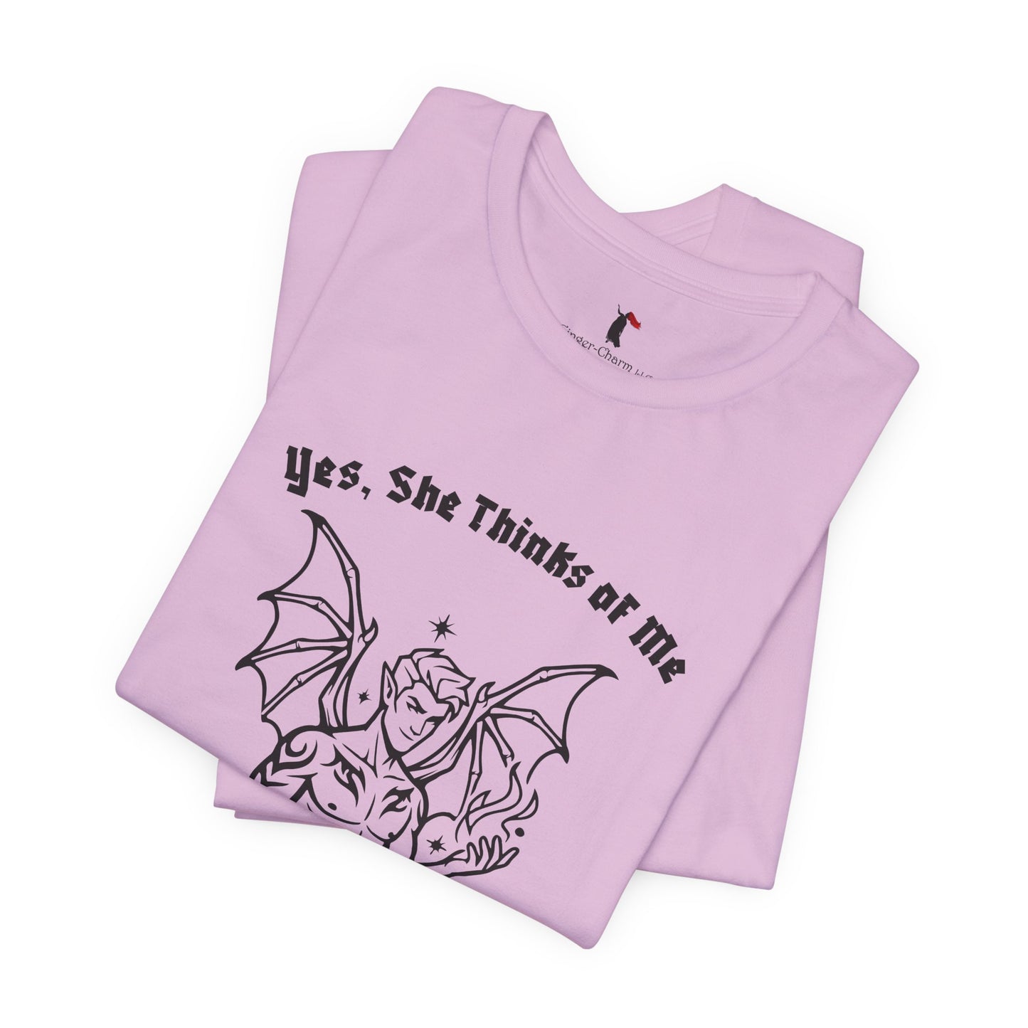 Fae Boy Graphic Tee — “Yes, She Thinks of Me When She’s With You”