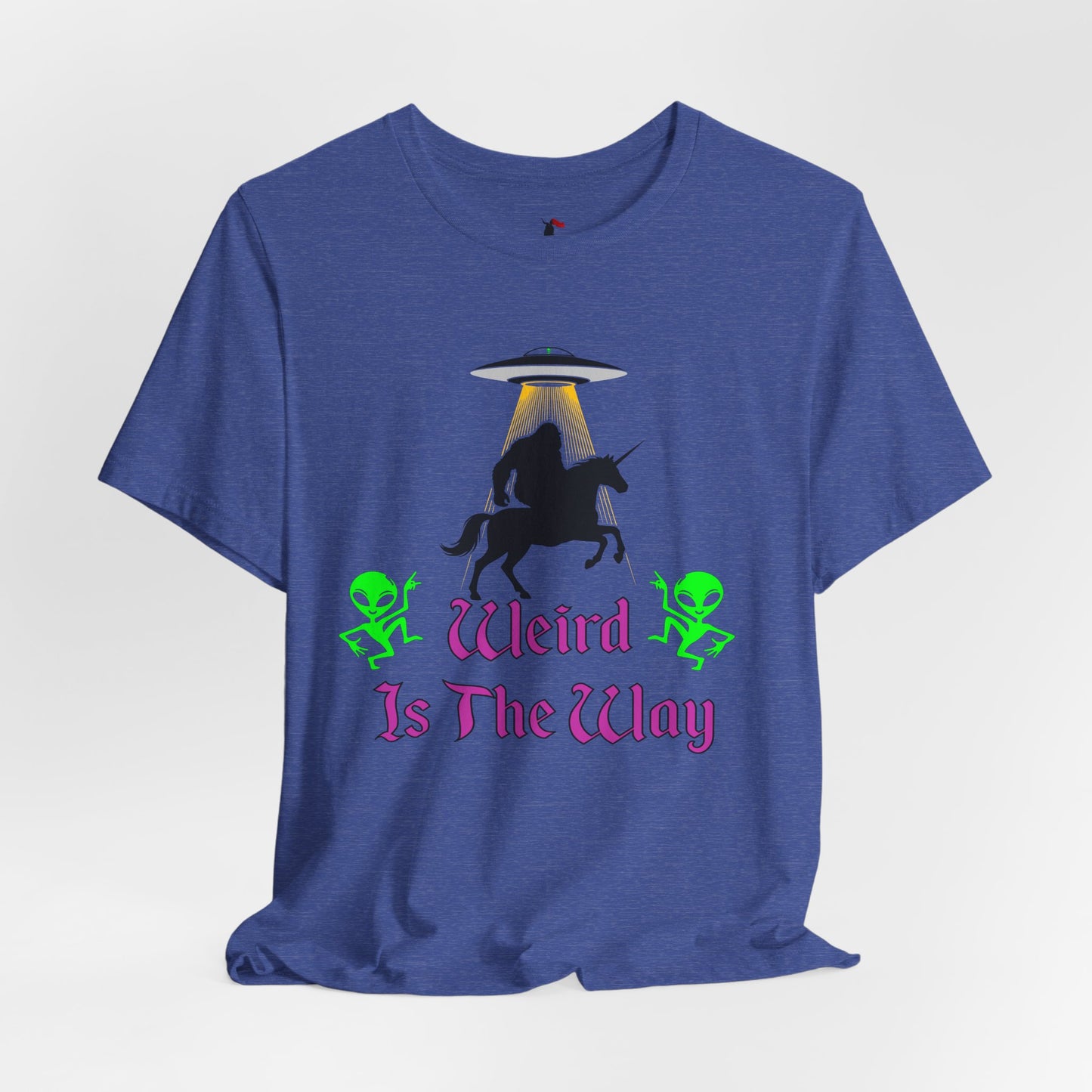 Weird Is The Way Tee — Retro UFO Horse Silhouette Halloween T-Shirt